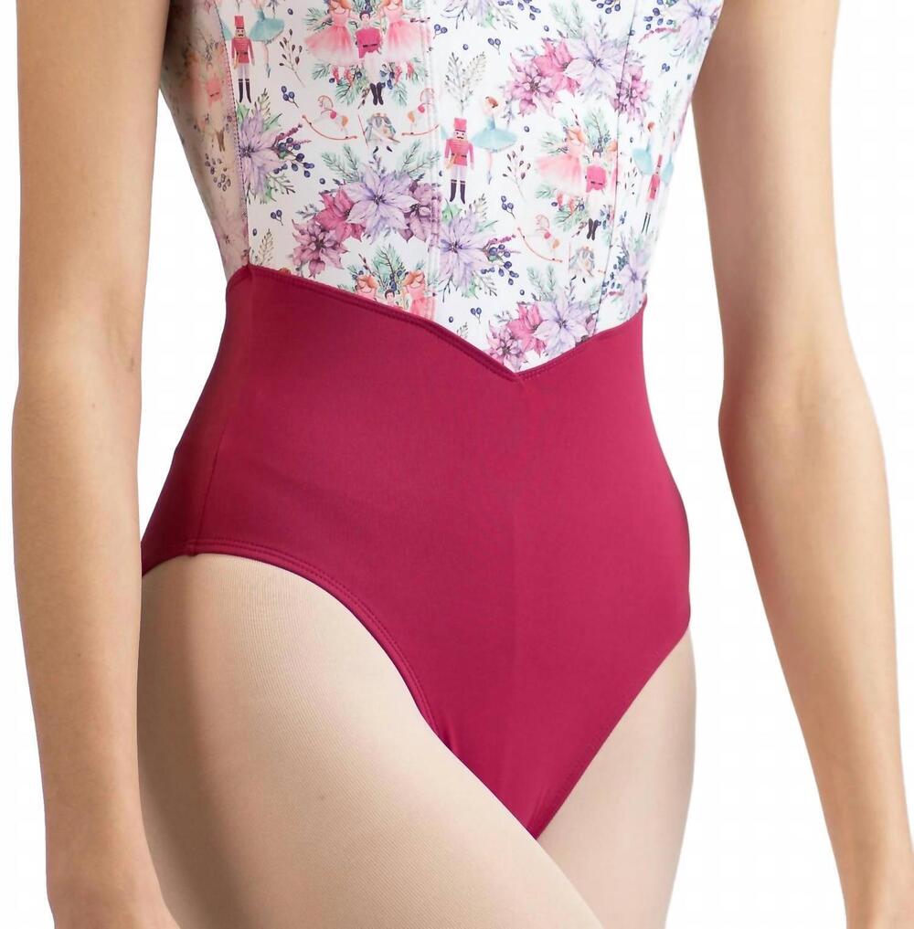 NEW DANSE DE PARIS sweet patterned mesh bodice camisole leotard in nutcracker gr